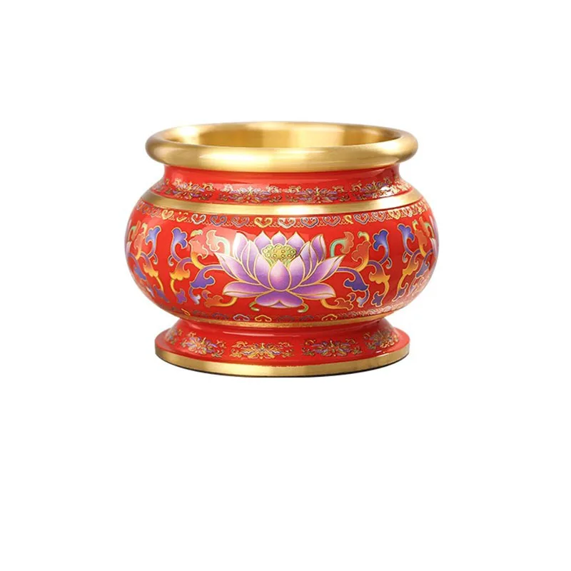Pure copper lotus incense burner Indoor, temples offer incense burners Bodhisattva, immortal family, tribute ornaments