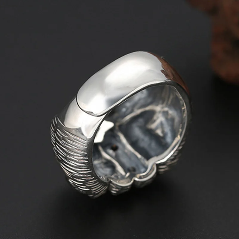Retro Golden Skull Fist Ring For Men Punk Gothic Rock Hiphop Open Ring Handmade Unisex Jewelry Bikers Accessories Lovers Gift 6