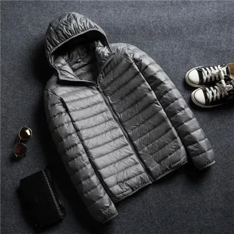 Light gray hooded