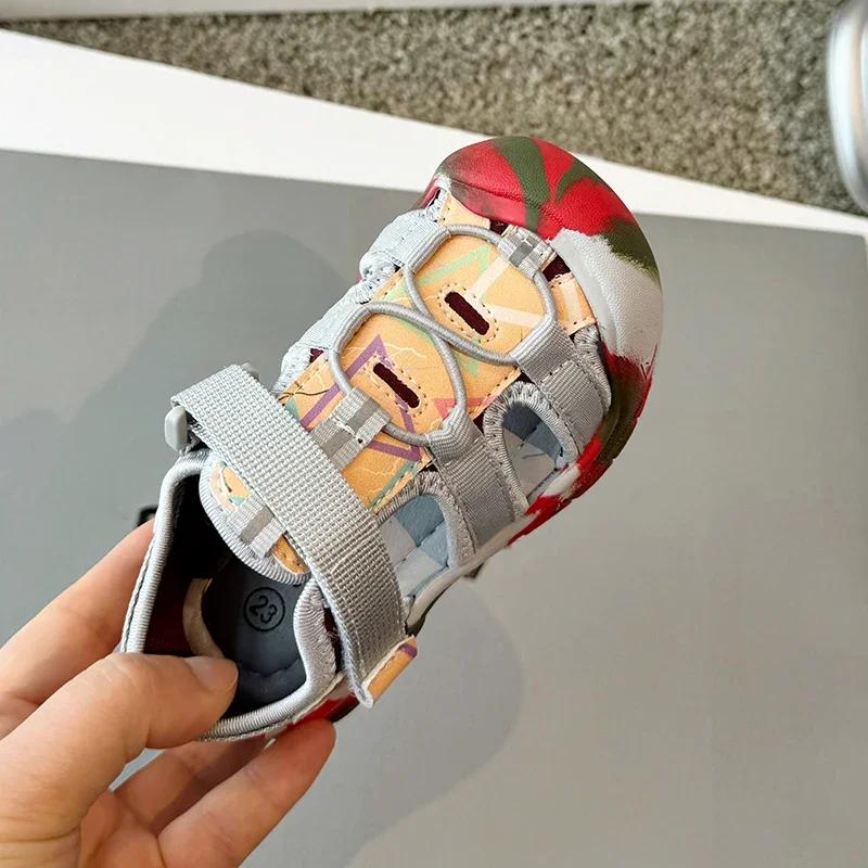 New Children's Summer Beach Sandals Girls Size 21 To Size 30 Boys and Girls Sandals Children Summer School Sports Shoes