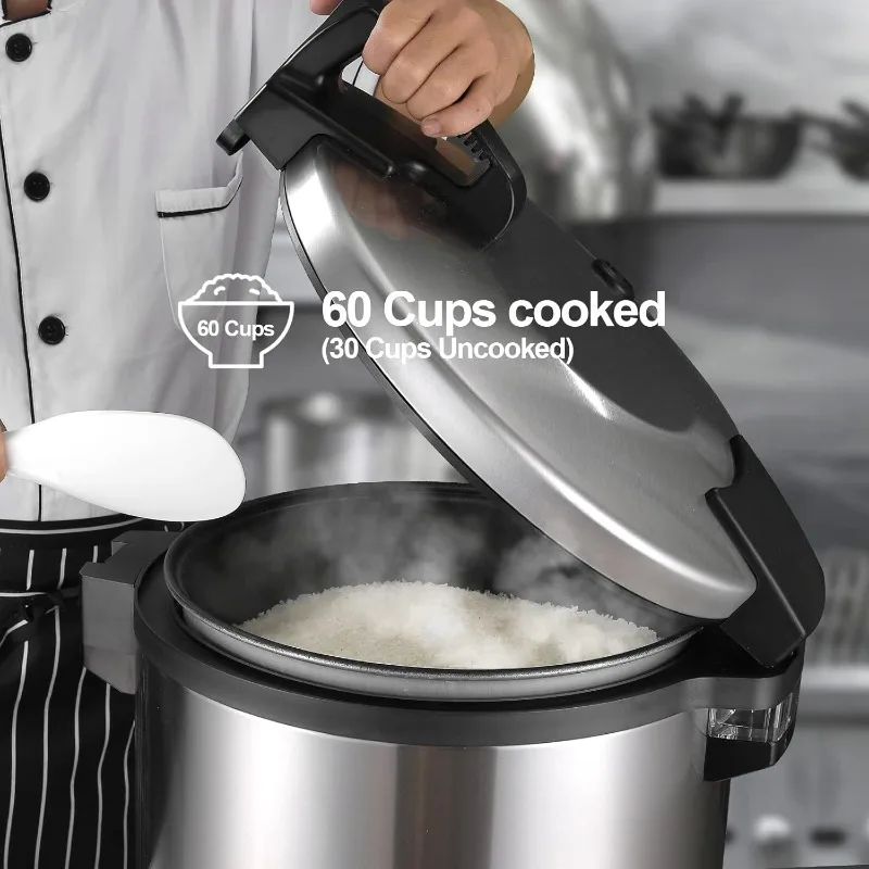 60-Cup (Cooked) Commercial Rice Cooker and Warmer,Nonstick Aluminum Inner Pot is removable 5