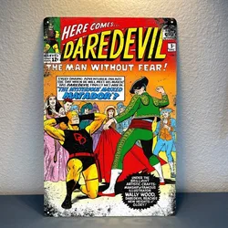 Daredevil Superhero Retro Metal Tin Sign - Vintage Wall Art Decor - Aluminum 14x20cm (Aluminum sign)