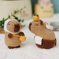 Capybara crochet Kit, Cute Animal Crochet Kit set, Christmas Gift, Crochet kit for Beginners, Crochet Kit for craft lovers, 4