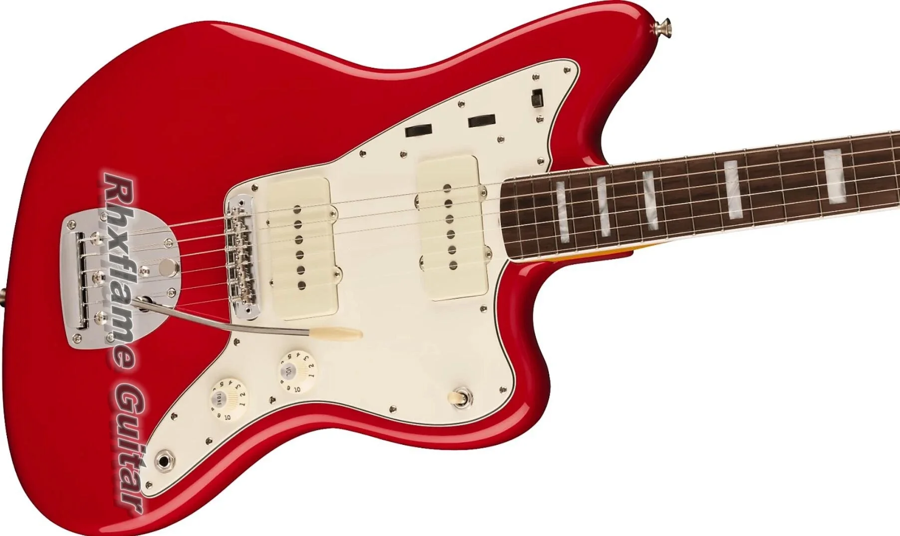 

Rhxflame Jazzmaster Journeyman Jaguar Dakota Red Electric Guitar Rosewood Fingerboard Wide Lollar PickupsWhamy Bar Vintage Tuner