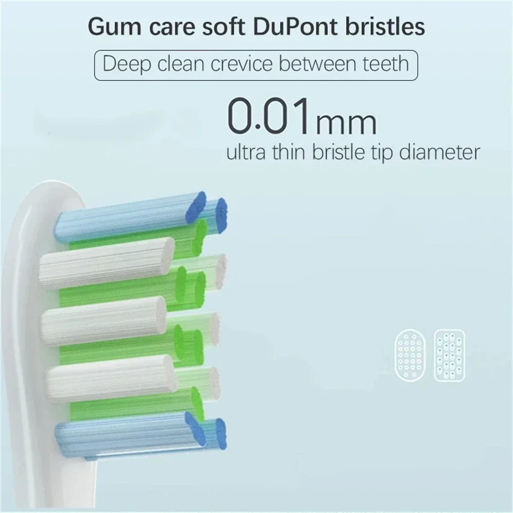 Description Picture 2 of item4/8/12/16 Pcs Replacement Toothbrush Heads For Oclean X/ X PRO/ Z1/ F1/ One/ Air 2/ SE Sonic Electric Toothbrush DuPont Bristle