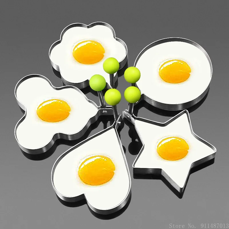 

Stainless steel omelette maker creative love heart-shaped round poached egg model pancake mold non-stick abrasive tool