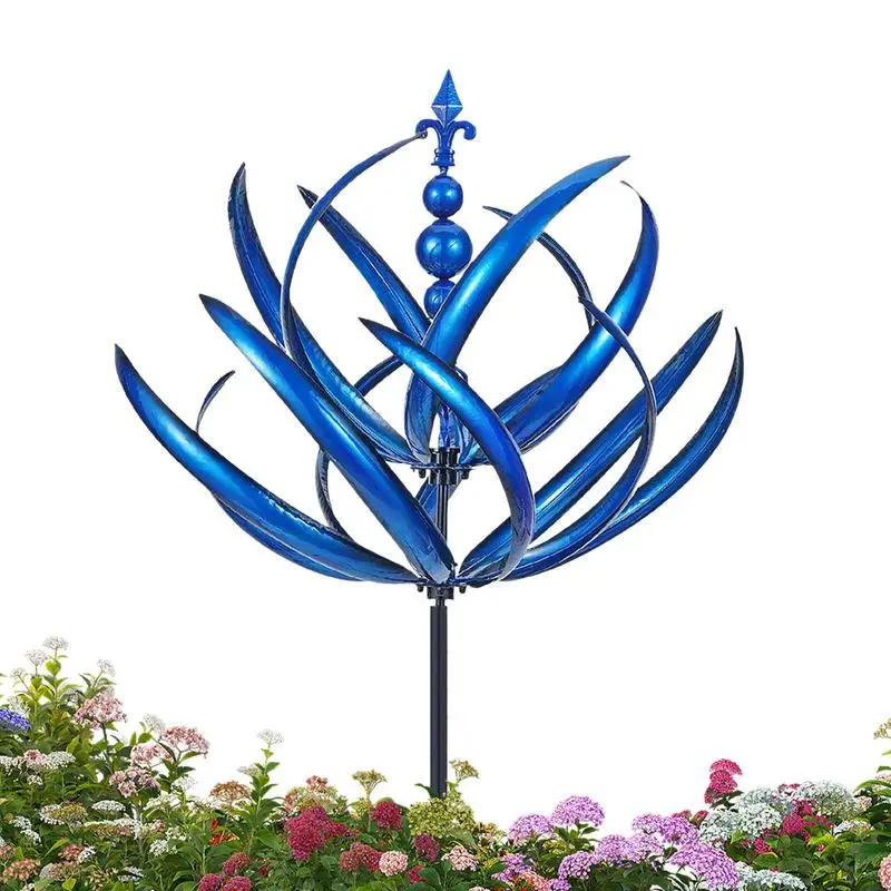 

Garden Wind Spinners With Large Flower Metal Sculpture Windmill Wind Spinner Ornament Decoration For Outdoor Yard Garden Lawn