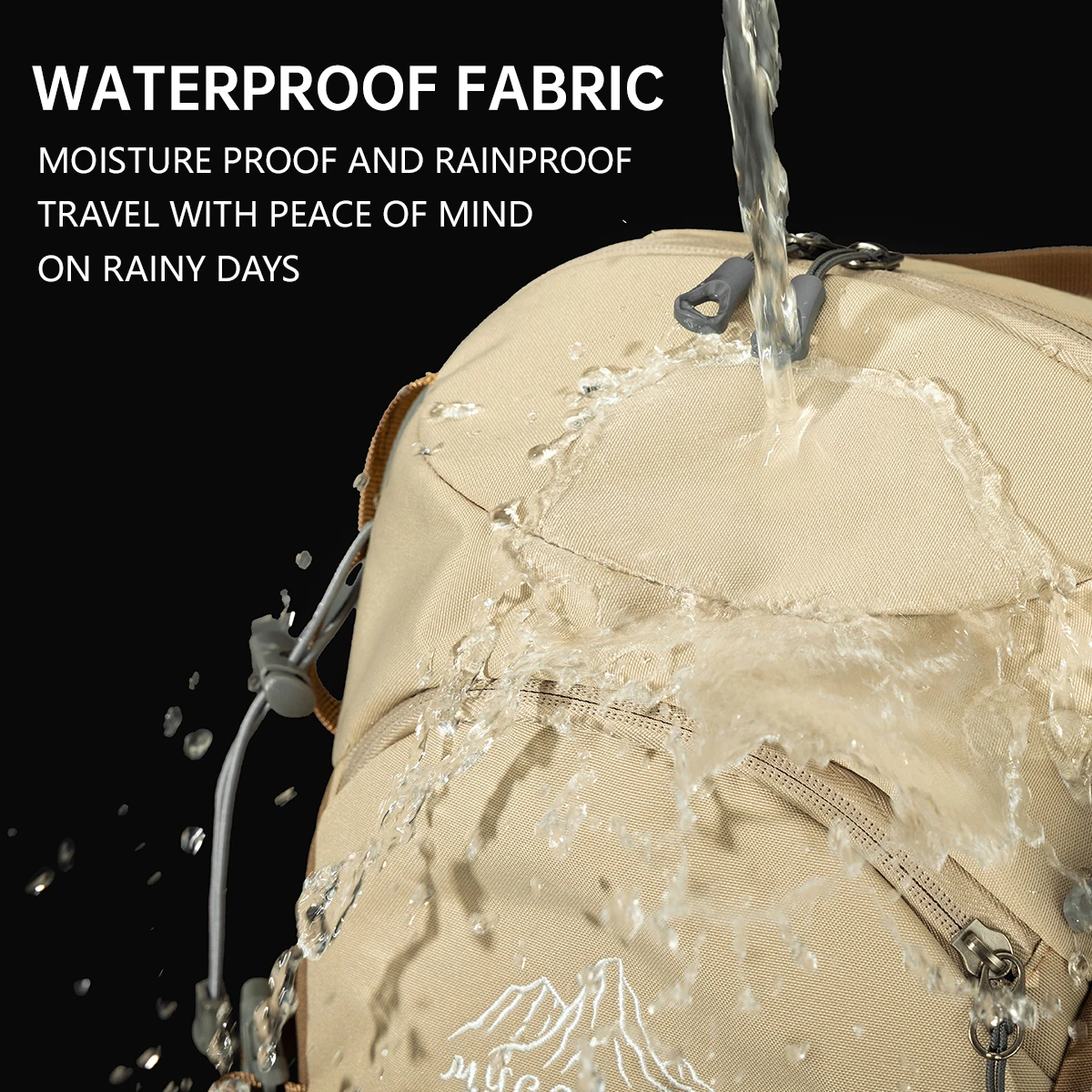 Mountaineering Bag Outdoor Large-Capacity Water-Repellent Backpack Quick-Drying Short-Distance Travel Hiking Backpack Sports Tra