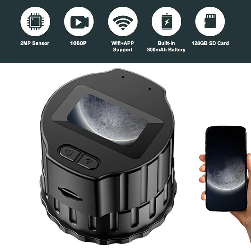 현미경 와이파이 HD 전자 접안렌즈 카메라 1.5인치 화면 녹화 천체 사진 촬영용 내장 와이파이 행성 조류 관찰