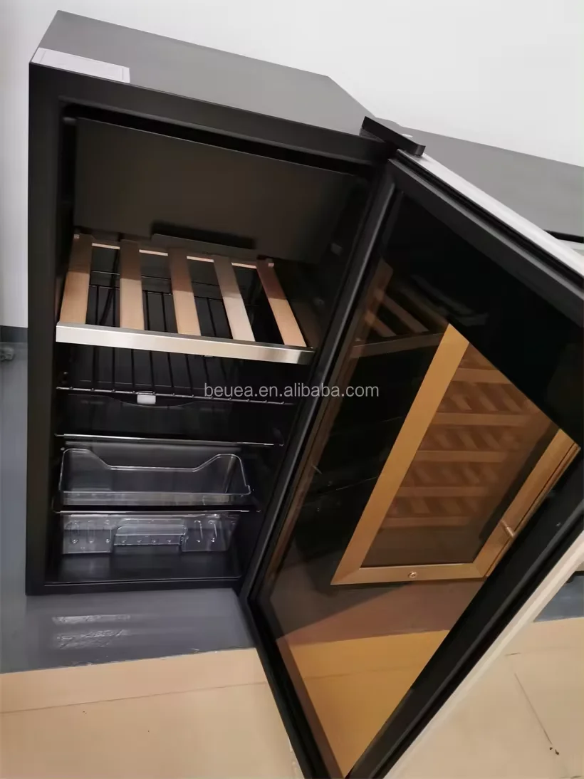 165 Bottles red wine showcase fan cooling wine cellar cooling unit two temperature chamber refrigerator