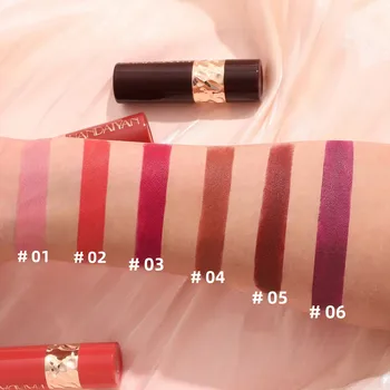 6PCS Velvet Matte Lipstick Set Highly Pigmented Long Lasting Non Drying Silky Smooth Lip Makeup Gift Box For Women 4
