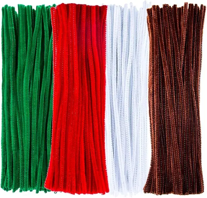 400pcs Chenille Stems Pipe Cleaners Kindergarden DIY Art Craft Materials for Creative Handicraft DIY Felting Animal Skeleton