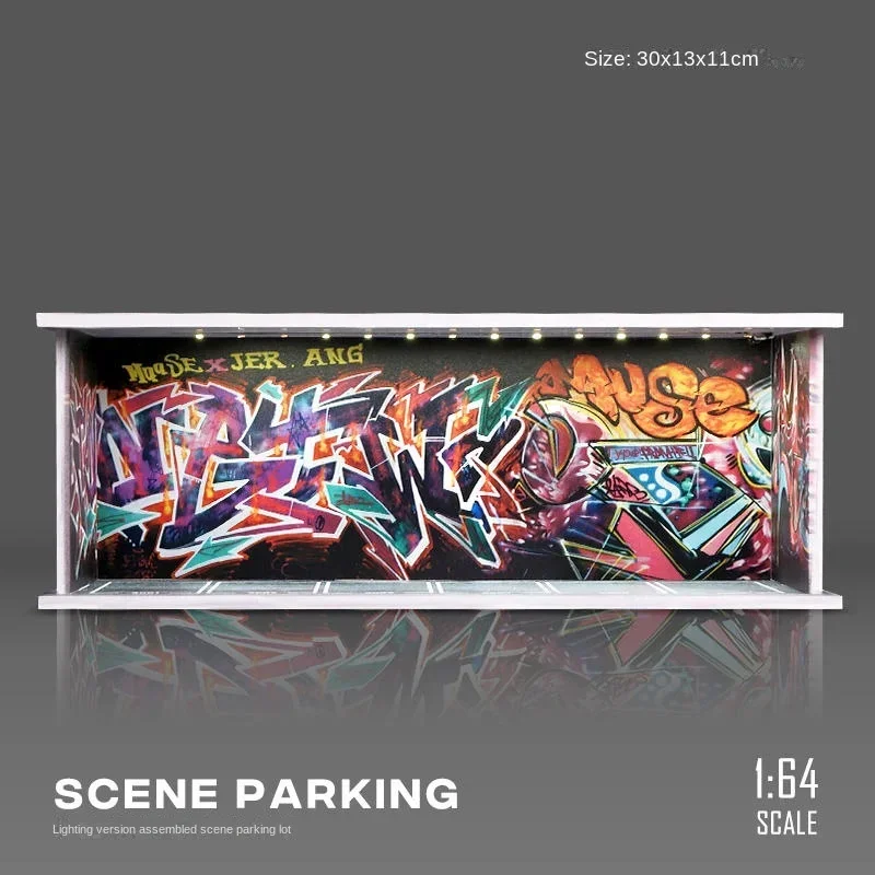 Collector 1/64 Garage Parking Lot Alloy Car Model Car Scene Storage Display Box Car Model Replica Collection Toys for Boys 6