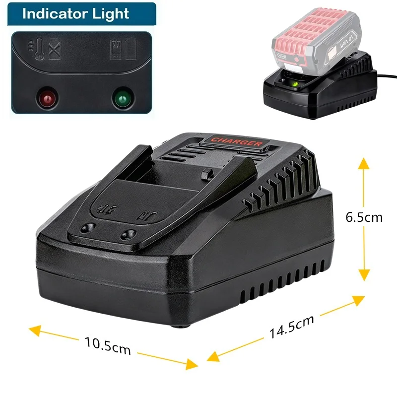 2 LED 표시등이 있는 보쉬용 2A/3A 리튬 이온 배터리 충전기 BAT609 BAT609G BAT618 AL1860CV용 14.4V 18V 고속 충전