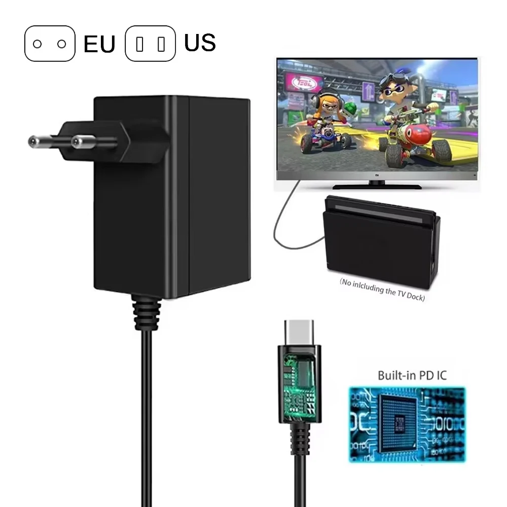 AC Adapter Charger for Nintendo Switch PS5 Portal