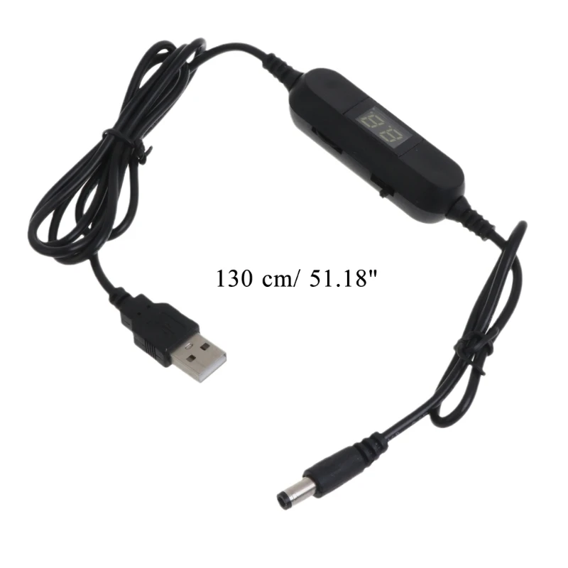 USB Charging Cable 5V to 1.5V 3V 4.5V 6V 9V 12V Adjustable Output Voltage