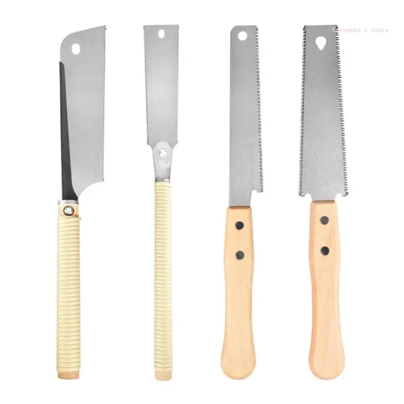 

Japanese Hand Saw Double Edged Sided SK5 Flexible Flush Cutter Handle Wooden