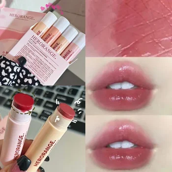 컬러 립밤 세트 보습 클리어 로즈 블랙 티 립스틱, 프라이머 누드 메이크업, 귀여운 젤리 틴트 립 글로스, 통통한 립 케어