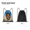 Custom Kanye West Good Morning Meme Drawstring Backpack Bags Men Women Lightweight Funny Gym Sports Sackpack Sacks for Yoga 2