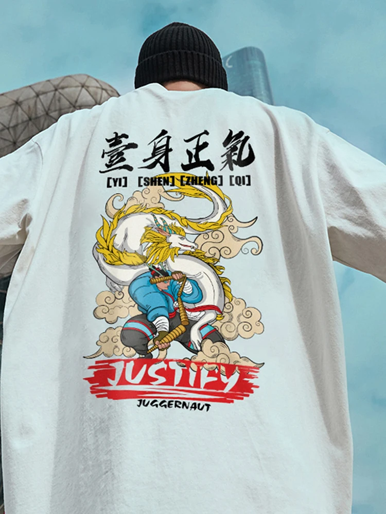 thumbnail image 1 of Camiseta de manga corta de anime japonés para hombre, camisetas de algodón estampadas de verano, ropa de calle informal Y2K, camiseta holgada para hombre, 1 of 5