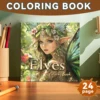 1pc Floral Fantasy Colouring Books for Teens and Adults 24 Pages DIY Gift Color Book for Relaxation and Creative Expression 1