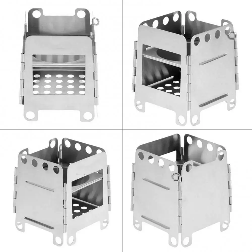 OutdoorPortableCampingStoveLightweightWoodBurnerPocketAlcohol