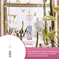 Glass Wind Chimes Hand Fan Japanese Import Blue Decor Frog Decorations Vintage The Bell 2