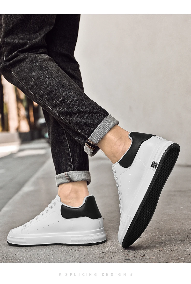 6CM Herren-Sneaker zur Erhöhung der Körpergröße, lässige Aufzugsschuhe, bequemes, atmungsaktives Leder, Schnür-Mode-Sneaker, Walking, Sport – Detail 16