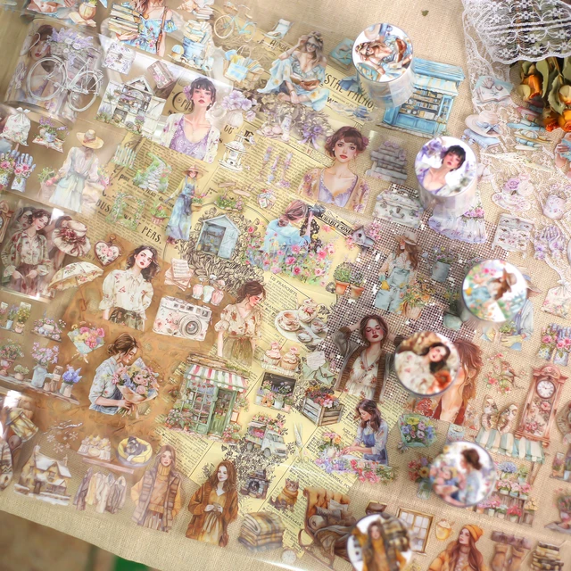 60mm*2m PET Girl's life Tapes Sticker Decorative collage Adhesive Diy Scrapbooking hand made Masking tape Stickers 1