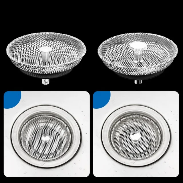 Acciaio inossidabile Piscina Vasca da bagno Tappo raccogli capelli Tappo lavello Filtro per rifiuti Tappo Scarico a pavimento Cucina Accessori per il bagno Strumenti 3