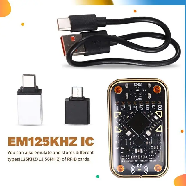 B48A Chameleon Ultra V2.0 RFID Smart Chip Reader Emulator 125Khz 13.56Mhz Card Decode NFC Duplicator+3Xuid Keychain/CUID Card 5