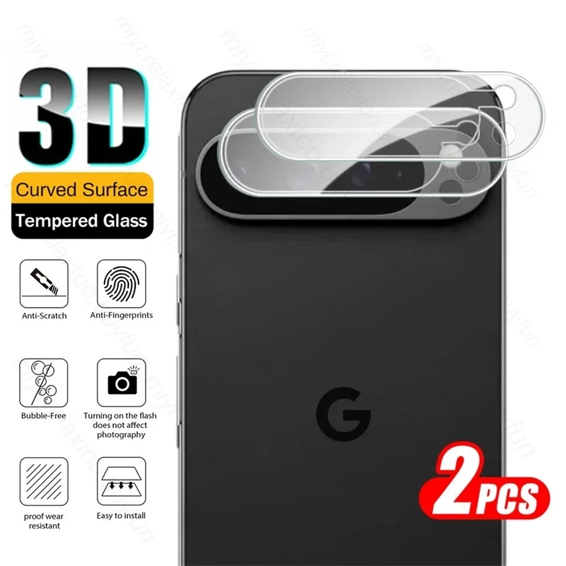 Dual Pack 3D Curved Camera Protector with HD Tempered Glass Lens Cover