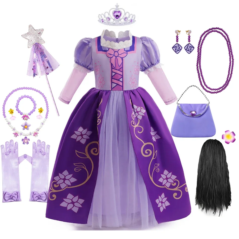 

Маскарадный костюм для девочек Asha, костюм принцессы, платья желаний, детский карнавал, рождественский подарок, детское платье