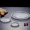 Round Fruit Trays Acrylic Clear Snack Plate Transparent Round Dessert Plate for Biscuits Snacks Desserts Candies Cakes 3