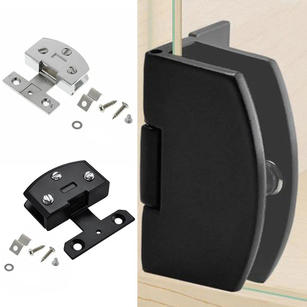 Description Picture 2 of item1pc Glass Door Hinge Cupboard Display Cabinet Gate Clamp Lock For  Drawer Wine Cabinet Door Hinge Furniture Hardware