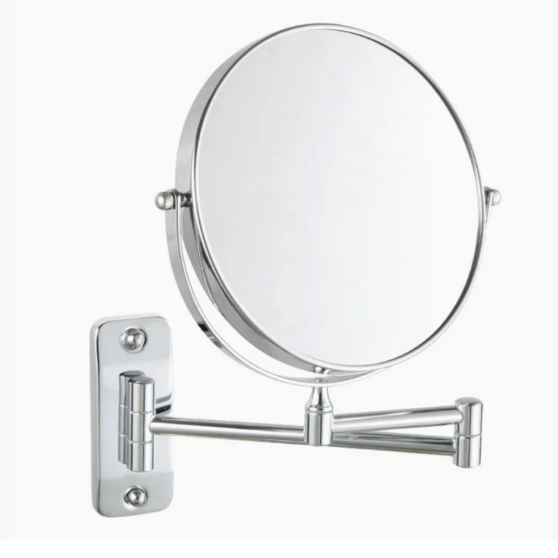 8" Wall Mounted Makeup Mirror,1X/10X Magnifying Shower Mirror 360&deg; Rotation Foldable Vanity Mirror