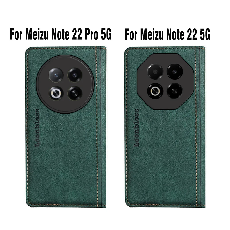 Leather Wallet Flip Case for Meizu Note 22 & Pro - Global Edition