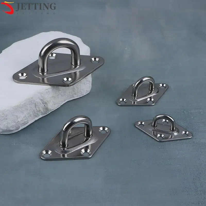 

1pc M5 M6 M8 M10 304Stainless Steel Ceiling Wall Mount Hook Heavy Duty Anchor Eye Plate For Boat Yoga Swing Hammocks