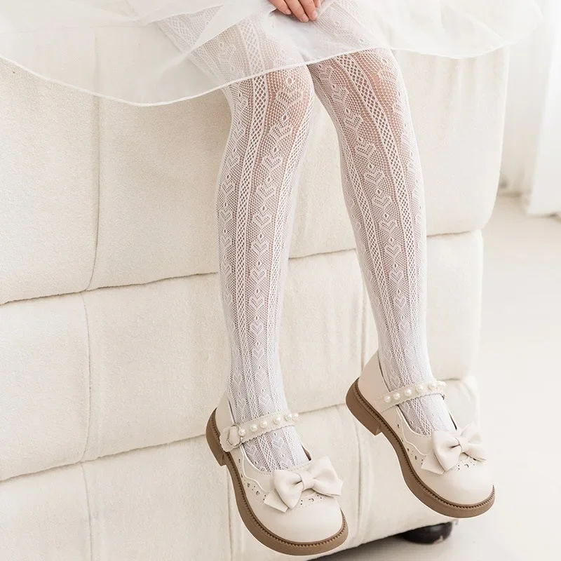 Girls' Summer Mesh Cotton Tights 2