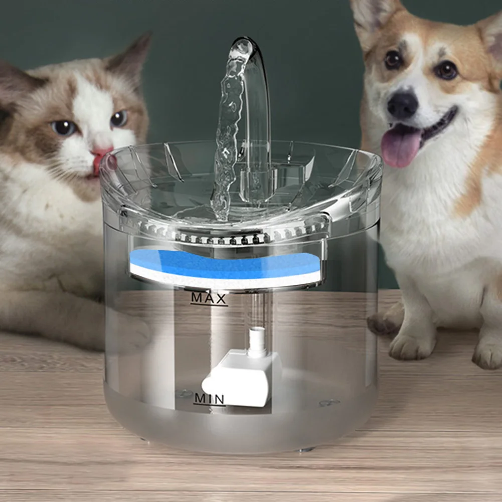 2L Cat Water Fountain Filter Automatic Sensor Drinking Fountain For
