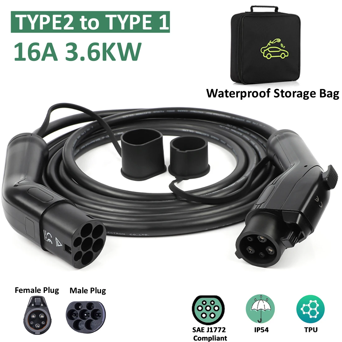 Lot De 10 Supports Muraux Pour Prise De Recharge Voiture électrique - Type Prise Européenne, Noir