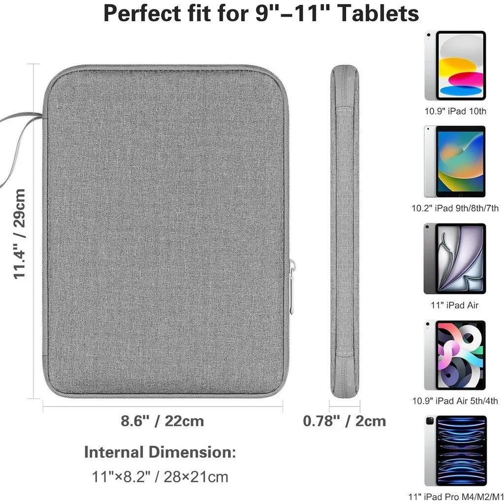 Waterproof Canvas Anti-Drop Tablet Sleeve Handbag