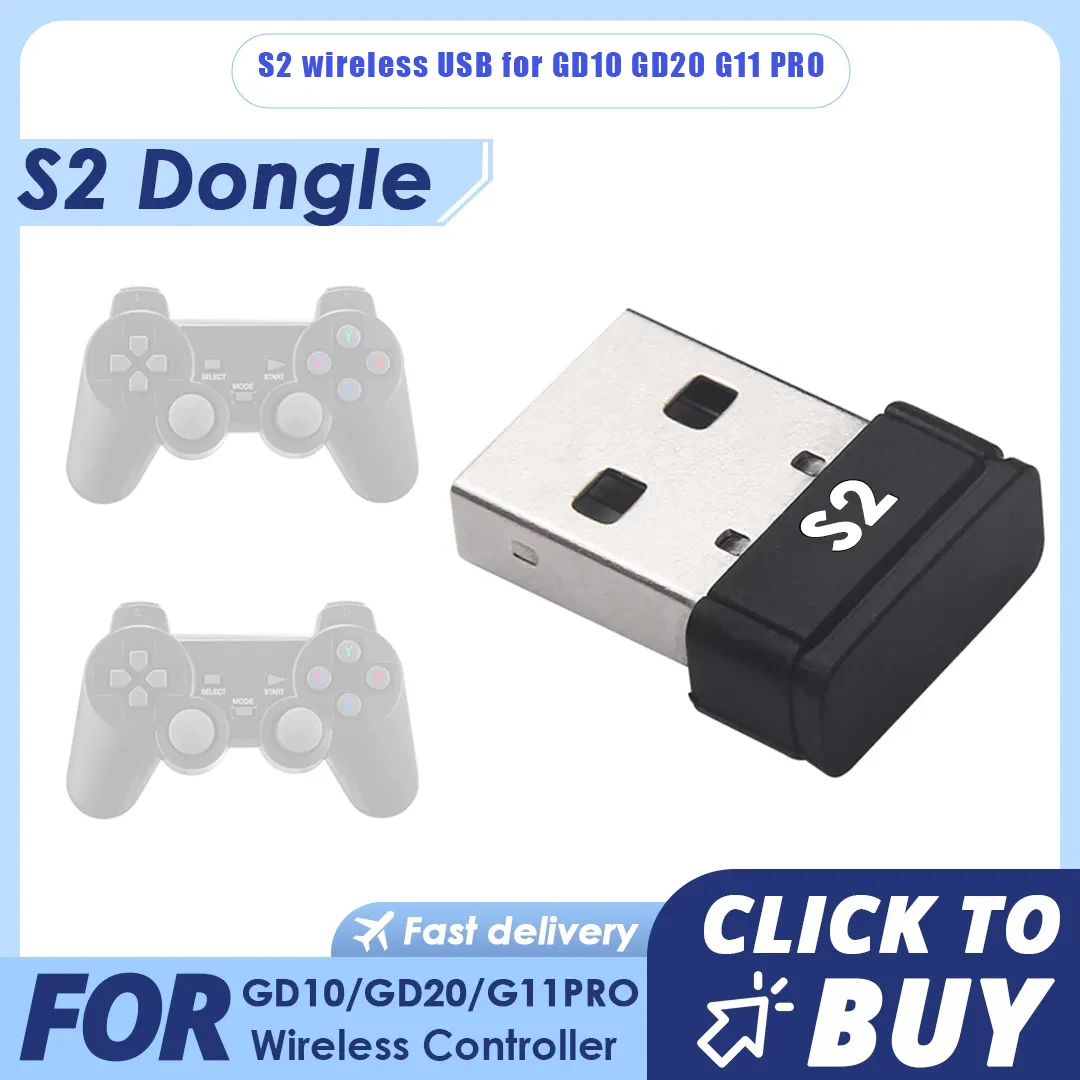 Dongle USB S2 para Game Stick GD10 4K Game Stick para gamepad receptor inalámbrico para VAYAVA Ampown GD20 G11 PRO USB inalámbrico