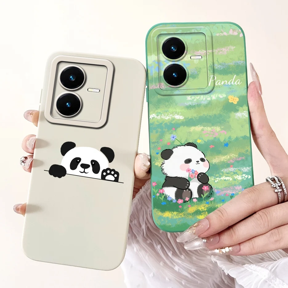 Stylish Painted Soft TPU Phone Case for Vivo Y22 Series - 6.55'' Bumper Cover