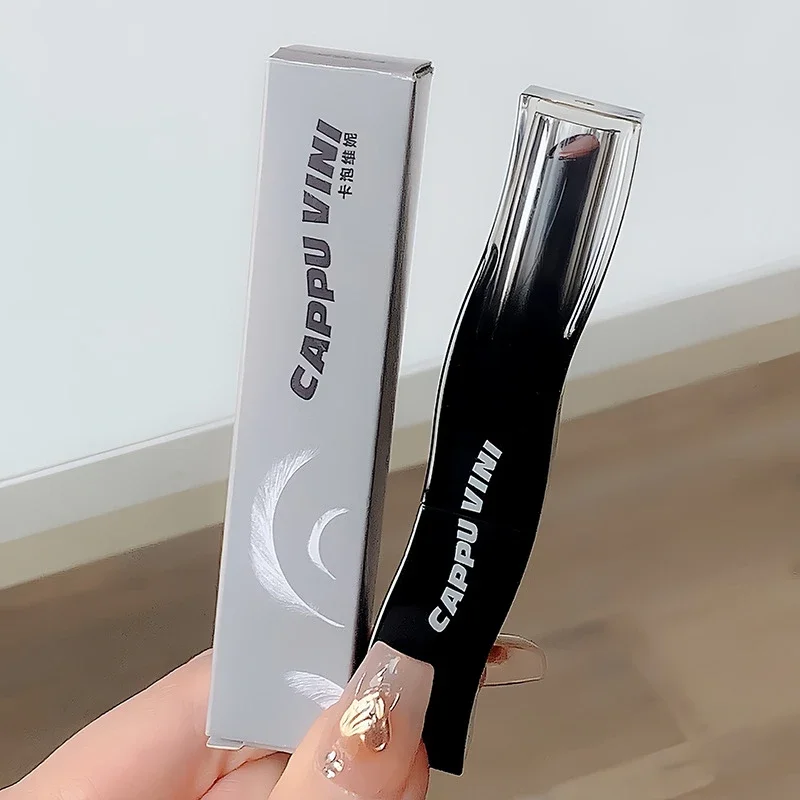 Fashion Wavy Black Tube Lip Gloss Glass Lip Makeup Crystal