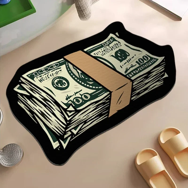 VIKAMA Kreative Dollar-Teppiche - Langlebige und Pflegeleichte Badezimmermatten für Heimdekoration und Eingangsbereich-Teppiche – Detail 3