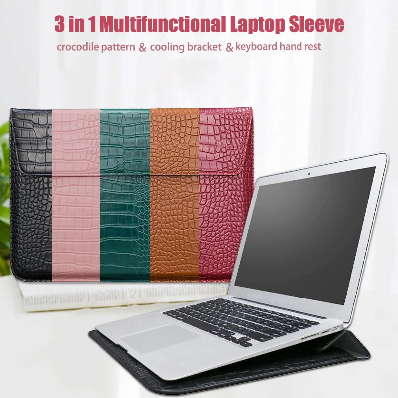

Laptop Sleeve for Macbook Air 13 Case 2020 M1 Pro13 A2337 Retina 13.3 11 12 13 15 inch Cover Laptop Stand Bag for Huawei Dell Hp