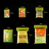 100Pcs Transparent Color Zip Lock Plastic Packaging Gift Storage Bag Food Powder Herb Small Flat Pouches PE Mini Sachets 6