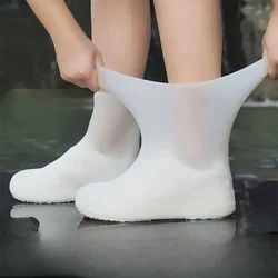 Waterproof Reusable Non - Slip Rain Boot Covers - 34 - 39 (White)