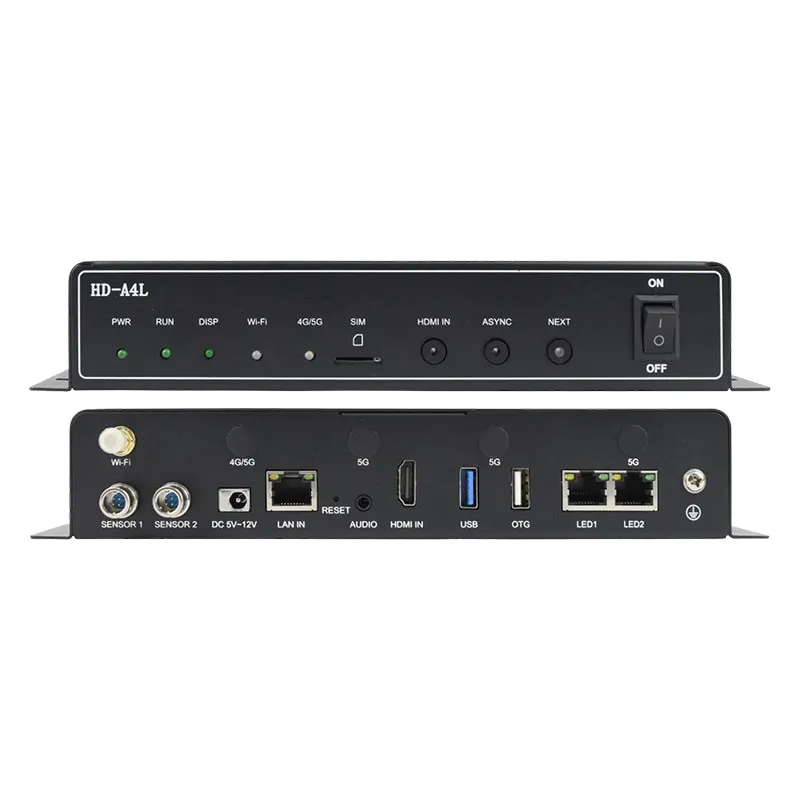 Huidu A4L LED Display Multimedia Player HD-A4L HD-A4 Upgraded Version Supporting Multi-Terminal Control Standard 2.4GHz Wi-Fi